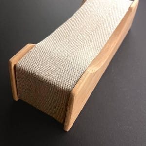 Aspen Sauna Headrest – Handmade Wooden Sauna Pillow with Linen Strap