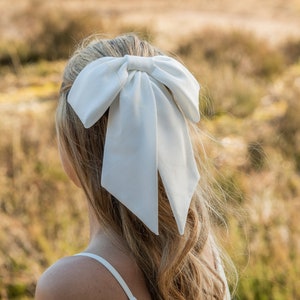 Oversized Bow Hair Piece for Bride or Bridesmaid Wedding Day Hair Accessory image 9