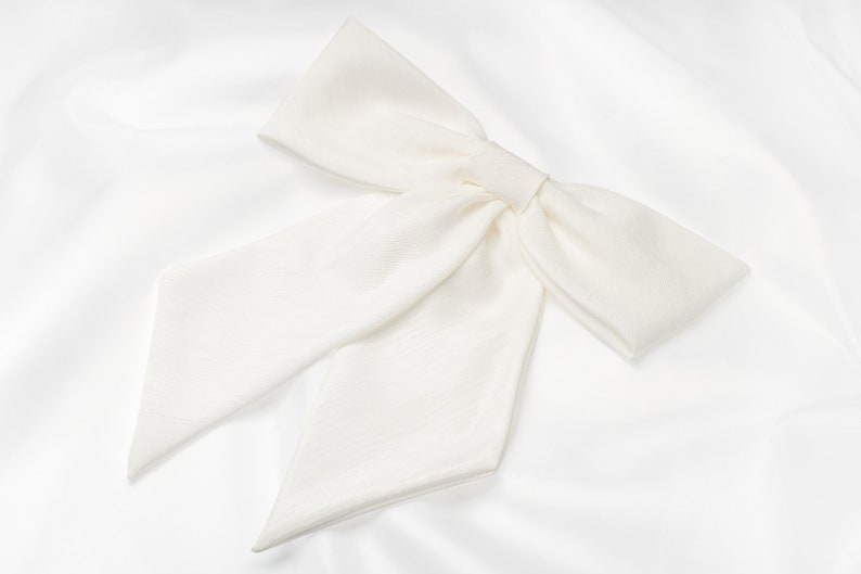 Oversized Bow Hair Piece for Bride or Bridesmaid Wedding Day Hair Accessory image 7