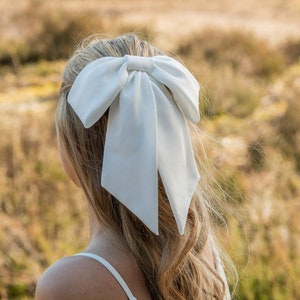Oversized Bow Hair Piece for Bride or Bridesmaid Wedding Day Hair Accessory image 2