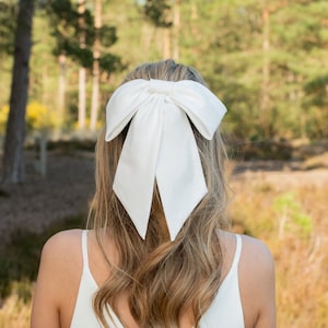 Oversized Bow Hair Piece for Bride or Bridesmaid Wedding Day Hair Accessory image 1