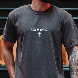 Comfort Colors, God Is Good T-Shirt for Men | Christian T-Shirt | Trendy Shirt | Positive Shirt | Oversized Shirt | Oversized Tee