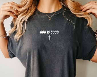 Camiseta "Dios es bueno" / Camiseta con colores cómodos / Camiseta cristiana / Camiseta moderna / Camiseta de Jesús / Regalo cristiano / Ropa de fe