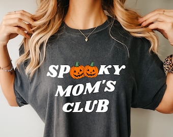 Colori comfort, T-shirt Club della mamma spettrale / T-shirt Colori comfort / T-shirt Halloween / T-shirt autunnale per mamma / Regalo mamma / Regalo per lei