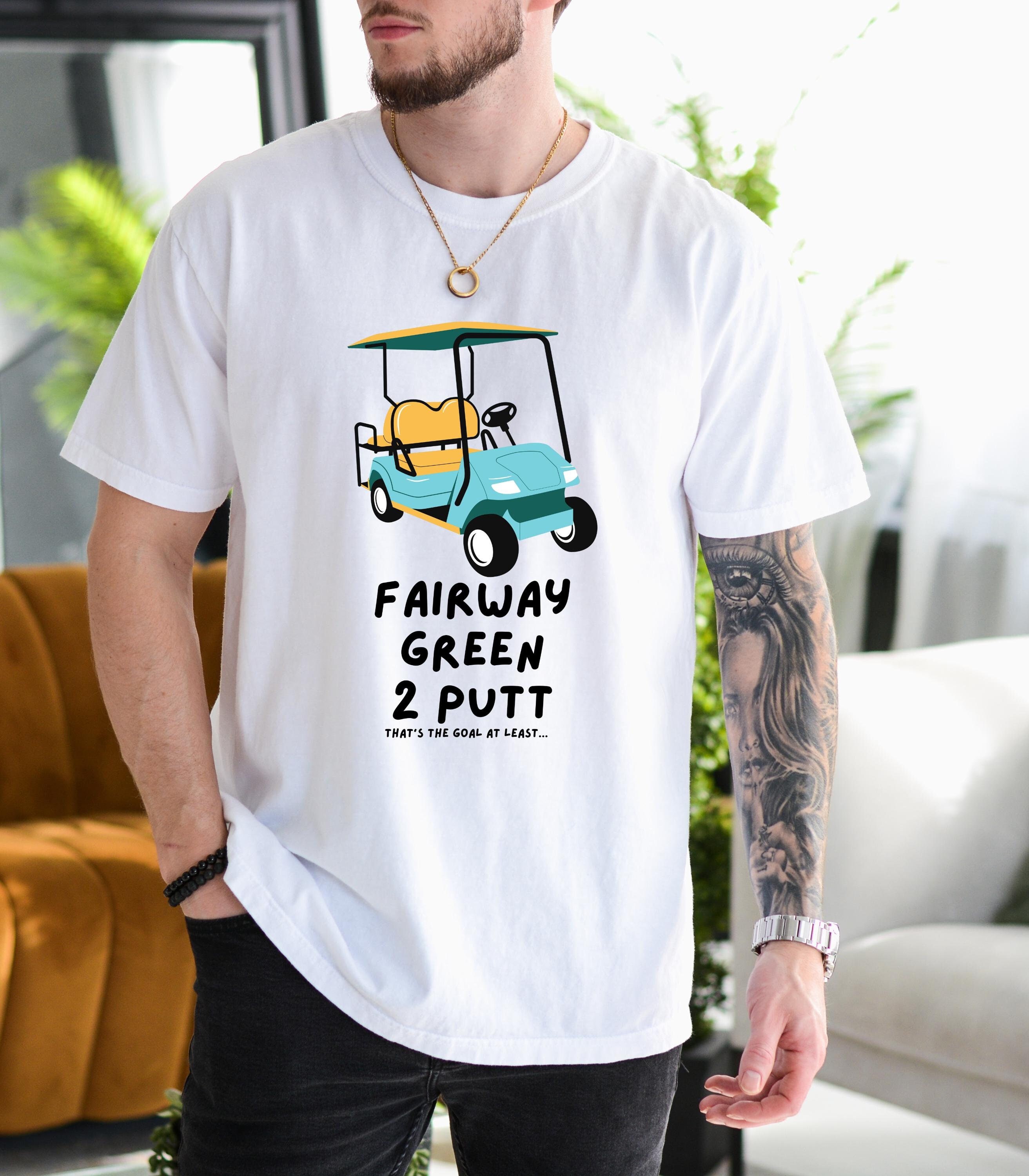 Awesome Golf khaki Tシャツ LL Golfer Tee | Funny Golf Shirt | Fairway Green Two-putt Unisex T
