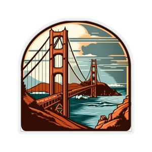 Capture the Iconic Beauty of San Francisco with a Golden Gate Bridge Sticker