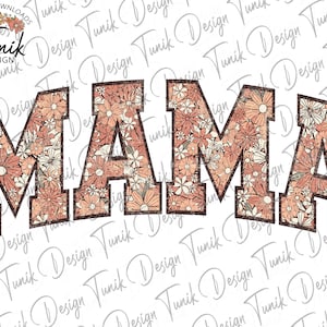 Mama Png, Mama Varsity, Mom Png, Retro Png, Mama Floral Png, T-shirtontwerp, Sublimatieontwerp, Digitale download