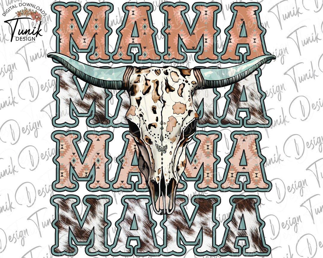 Mama PNG, Western Png, Western Mama Png, Cow Skull Png, Cowhide Png ...