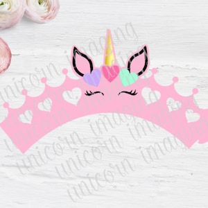 Modello per involucro di cupcake della principessa unicorno
