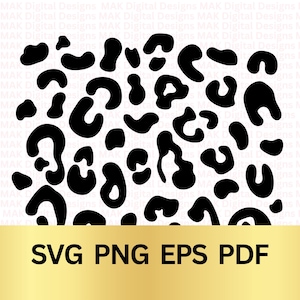 Imprimé léopard, impression animal téléchargement immédiat svg, png, pdf, eps, téléchargement numérique, taches léopard svg, fichiers de coupe Cricut