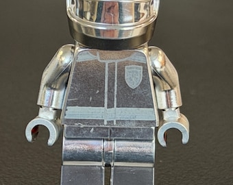 Chrome Lego Ferrari F1 Driver Minifig - Aangepast verzamelobject.