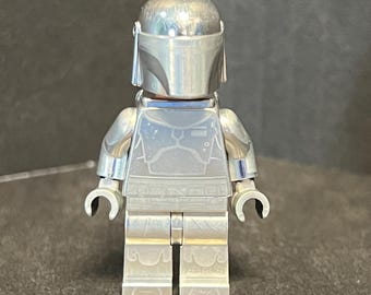 Chrome Lego Boba Fett Minifig - Custom collectible.