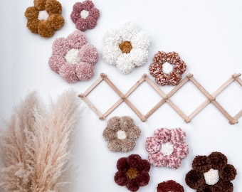 Pom Pom Daisy Flower Wall Decor | Boho Nursery, Cozy Home