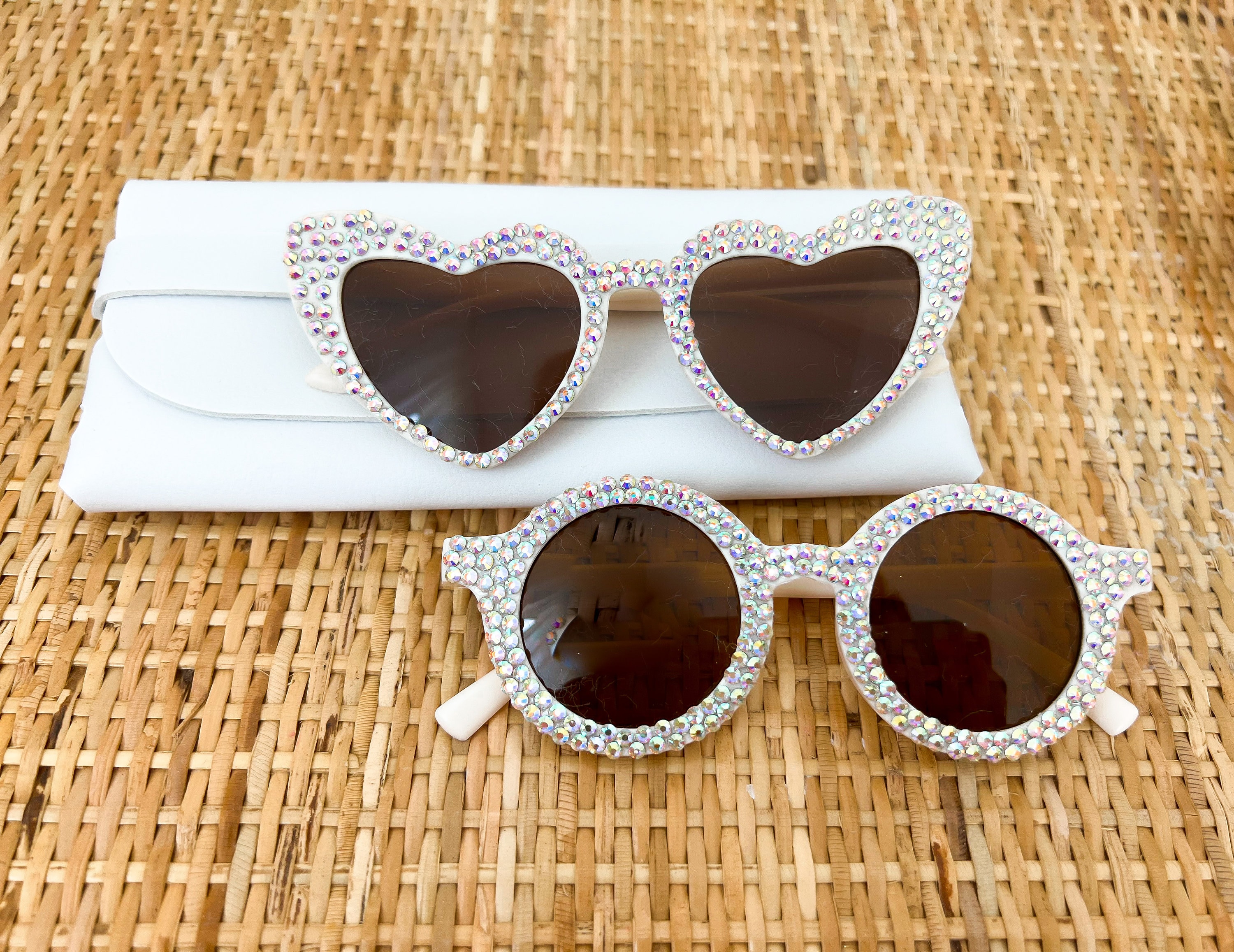 Rhinestone Square Vintage Sunglasses for Kids | Diamond Sunglasses for Girls | Large Face Sunglasses for Toddlers| Miami Frames