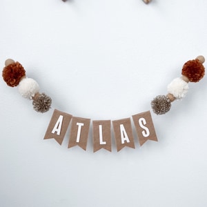 Custom Felt Name Garland | Neutral Nursery Decor