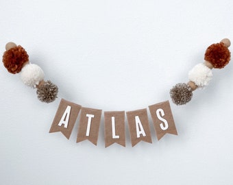 Custom Felt Name Garland | Neutral Nursery Decor