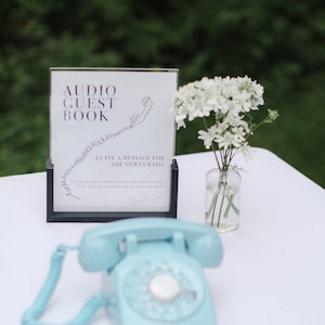 Audio Guestbook, Guestbook Wedding, Audio Guestbook Sign, Phone Guestbook, Guestbook, Unique Guestbook, Wedding Decor