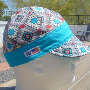 Thunderbird -- Southwest Print Reversible to Solid Turquoise