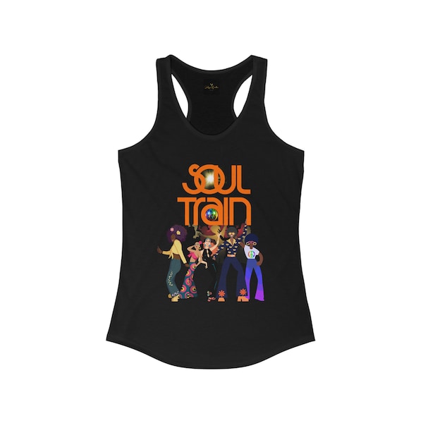 70's Soul Train, Women's Ideal Racerback Tank