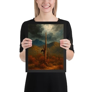 Stormy Superstition Framed photo paper poster