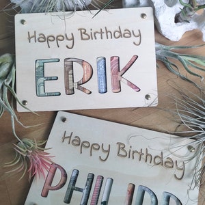Geschenkkarte aus Holz | Geldgeschenk | Geschenkidee | Geburtstag | Hochzeit | Geburt | Taufe | Personalisiert | Geld schenken