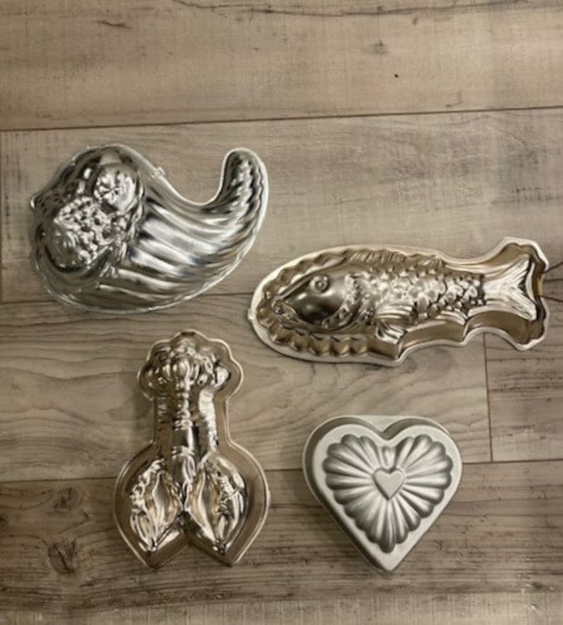 Vintage Copper Jello Molds Wall Decor Etsy