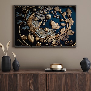 Blue Rocco Blooms, Rocco Art  (Package of 6)
