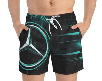 Mercedes Benz AMG Racing Swim Trunks, Racing Bathing Suit, Formula One Shorts, Lewis Hamilton, George Russell, Toto Wolff, F1 2023 Merch