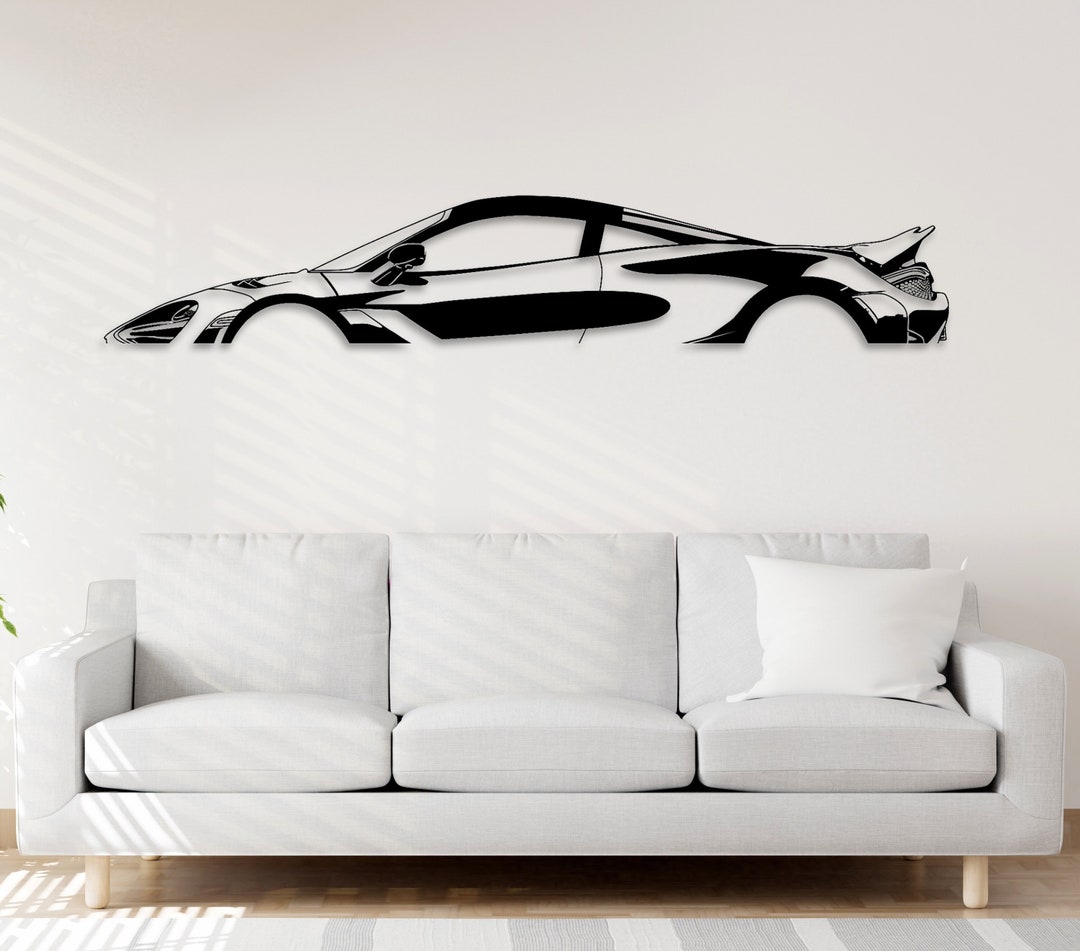 Mclaren 765LT Car Metal Wall Decor Mclaren Silhouette Metal Etsy