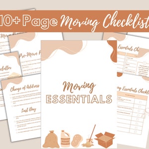 Comprehensive Moving Checklist - Printable and Digital | Pre-Moving, Essentials, Information, Moving In