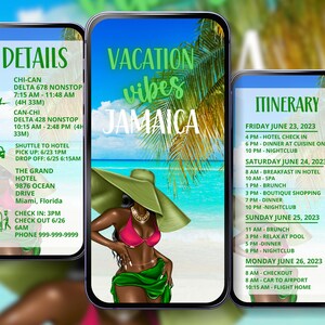 Modelo de ITINERÁRIO DE VIAGEM DE FÉRIAS Itinerário digital móvel Itinerário de viagem móvel Viagem de fim de semana Guia de viagem móvel personalizável