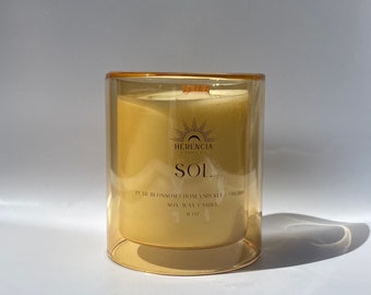 Stay Golden Collection | Wood Wick Candle | Soy Based Wax Blend | Vegan - Non-GMO | Made in the USA