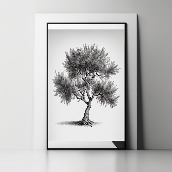 Personalised gift for her, minimalist, olive tree, home decor, wall art