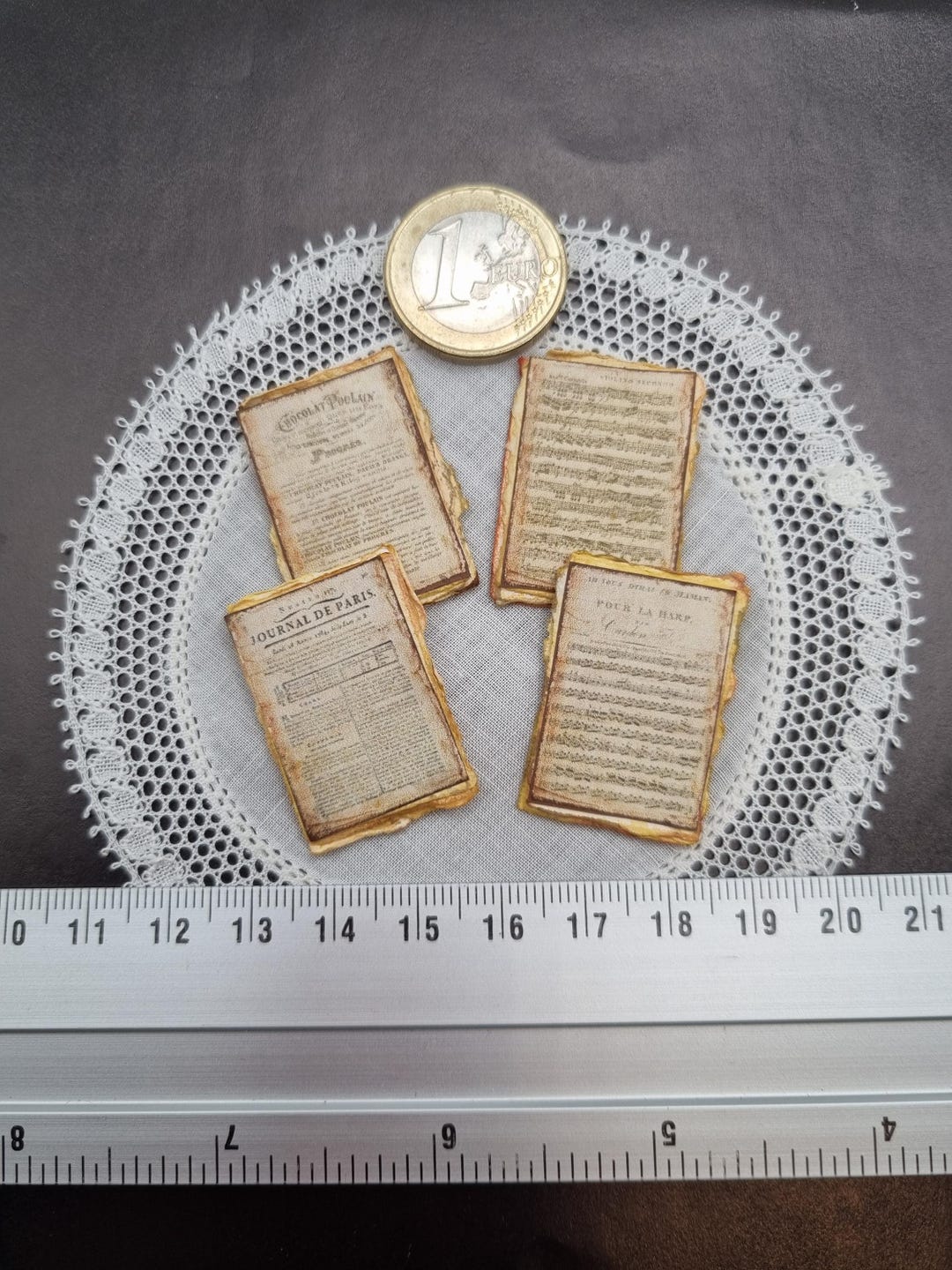 Old Documents in Miniature for the Dollhouse - Etsy