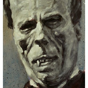 The Phantom – Fine Art Giclée Print (7.5x11) – Gothic Portrait from Acrylic Painting – Limited Edition Opera Ghost Wall Art