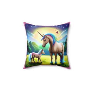 Einhorn Kissen - Schlafzimmer Dekor Kissen, Kinder Kissen Geschenk, mythisches Einhorn, magisches Geschenk