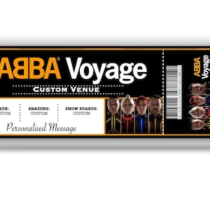 Abba Voyage gepersonaliseerde valse tickets