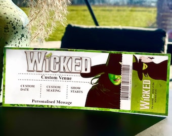 Wicked Personalised Fake Tickets