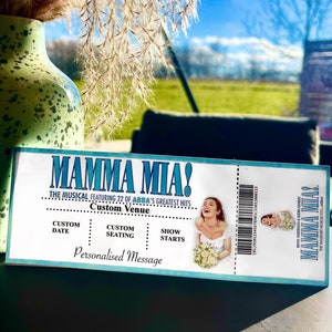 Mamma Mia Personalisierte Musical and Play Tickets (Fake)