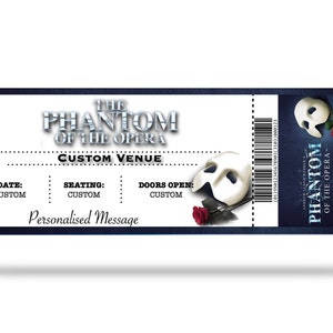 Phantom der Oper Personalisierte Musical- und Theaterkarten (Fake)
