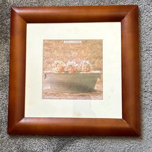Vintage Y2K Anne Geddes Baby Print Whimsical Cottagecore Cute Gallery Wall Art