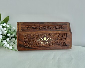 Antique Anglo-indian Inlaid Wood Folding Cake Stand - 3 Tier Hand