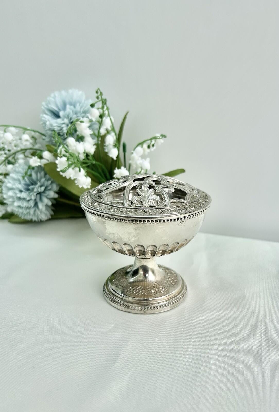 Silver rose bowl - Etsy 日本