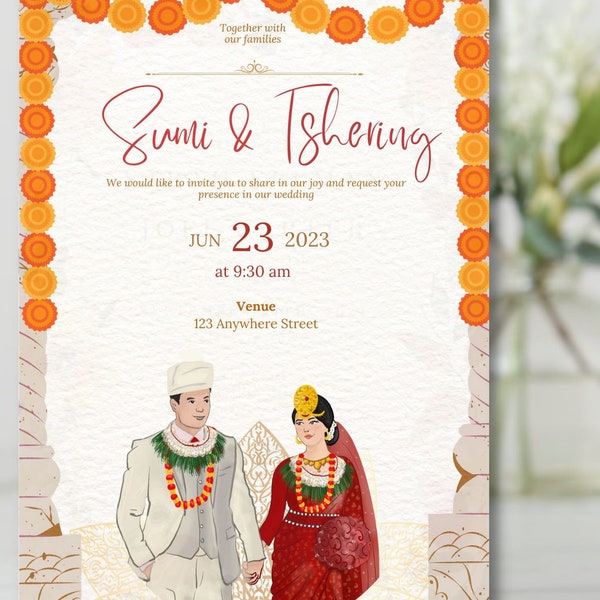 Nepali Invitation Etsy UK