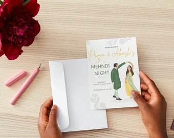 Mehndi Ceremony| Henna Night, Digital Invitation Card