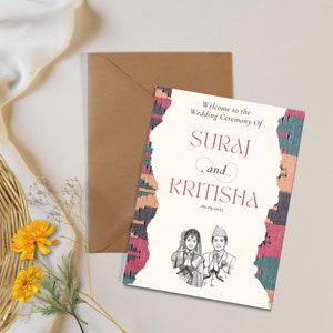 Nepali Wedding Invite | Dhaka, Traditional Nepali Invitation Card | Digital download, printable