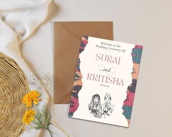 Nepali Wedding Invite | Dhaka, Traditional Nepali Invitation Card | Digital download, printable