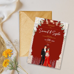 Nepali Wedding Invite | Digital Download | Customize