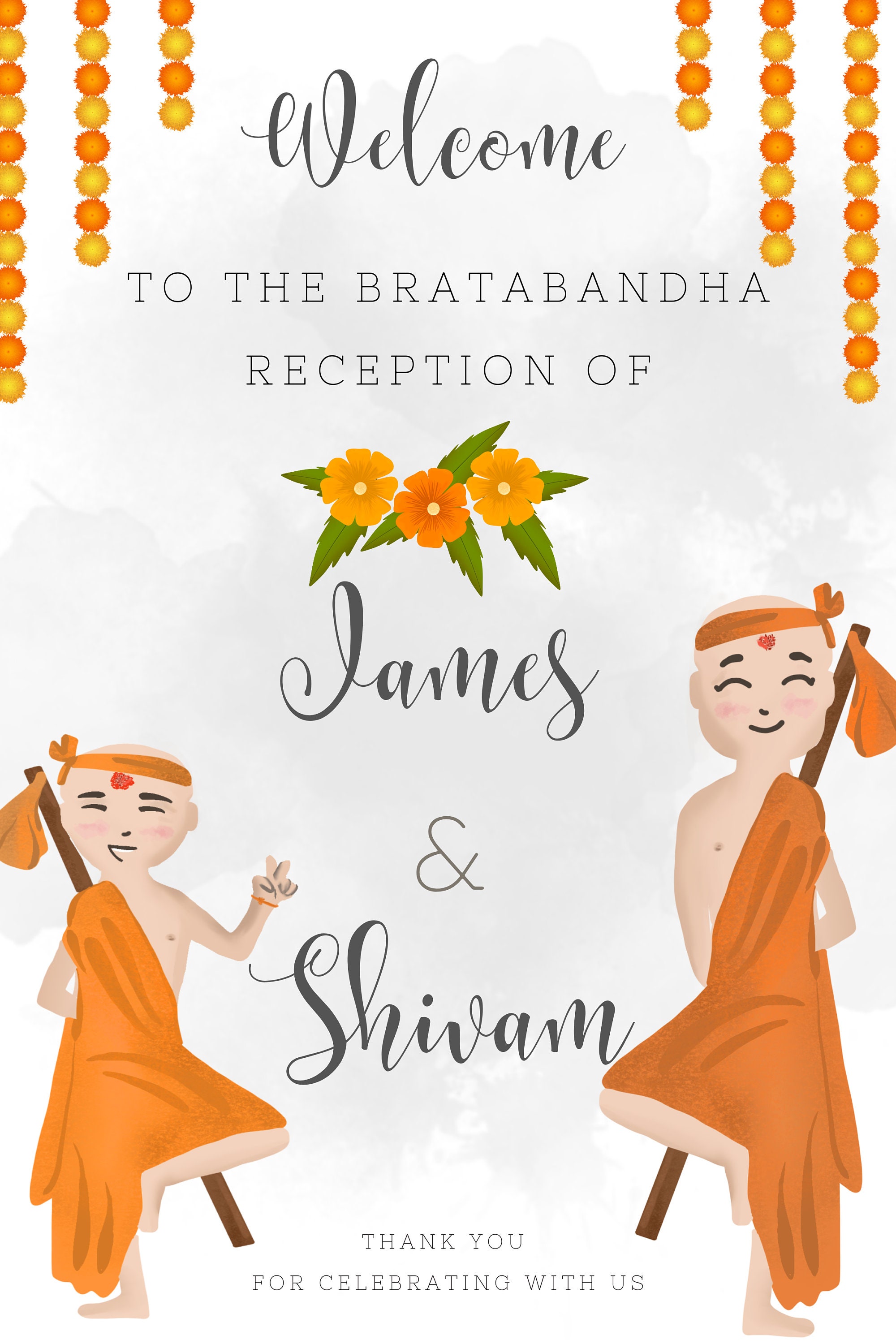 Bratabandha Sign Nepali Event Sign Digital Printable Poster - Etsy