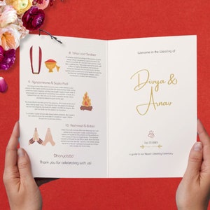 Nepali Wedding Program Guide | South Asian Wedding Description, Booklet ,Pamphlet| Digital and Printable